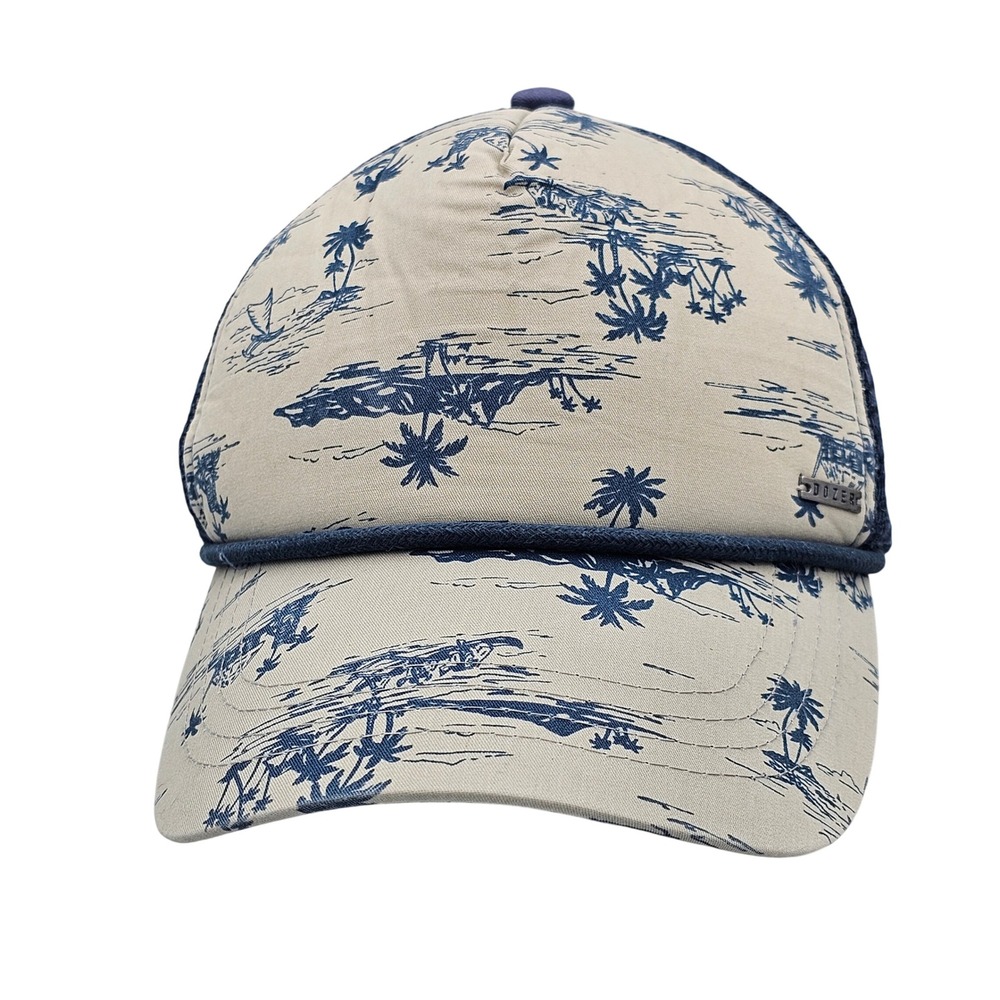 Dozer Kids‎ Youth Trucker Hat Navy Tropical Palm Tree Rope Snapback 54cm